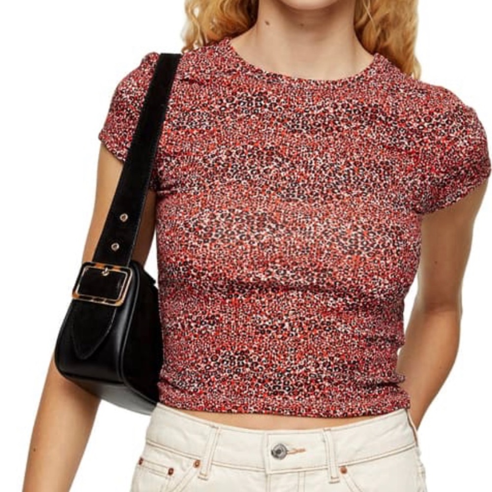 Topshop leopard top